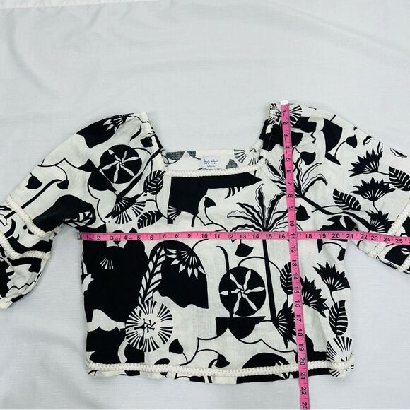 Nicole Miller Women’s size Medium Linen Off Shoulder Blouse - Picture 8 of 9